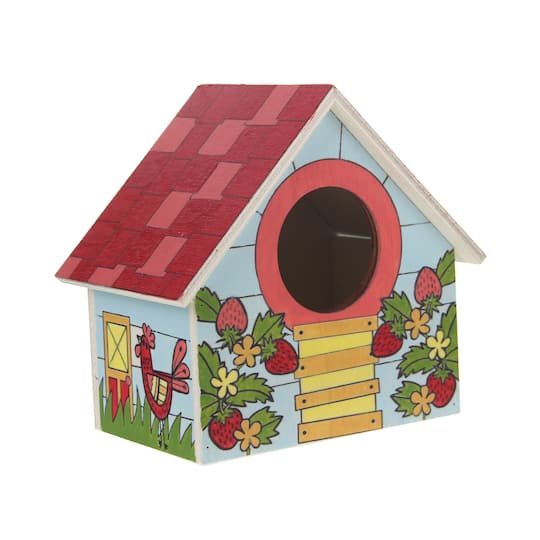 Spring Chicken Coop Wood Bird House Kit by Creatology&#x2122;